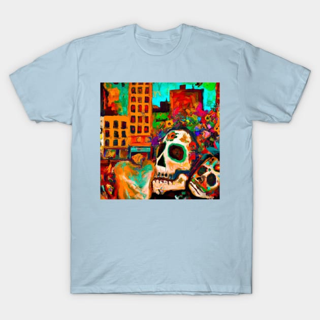 DAY OF THE DEAD SUGARSKULL4 T-Shirt by Art Unplugged